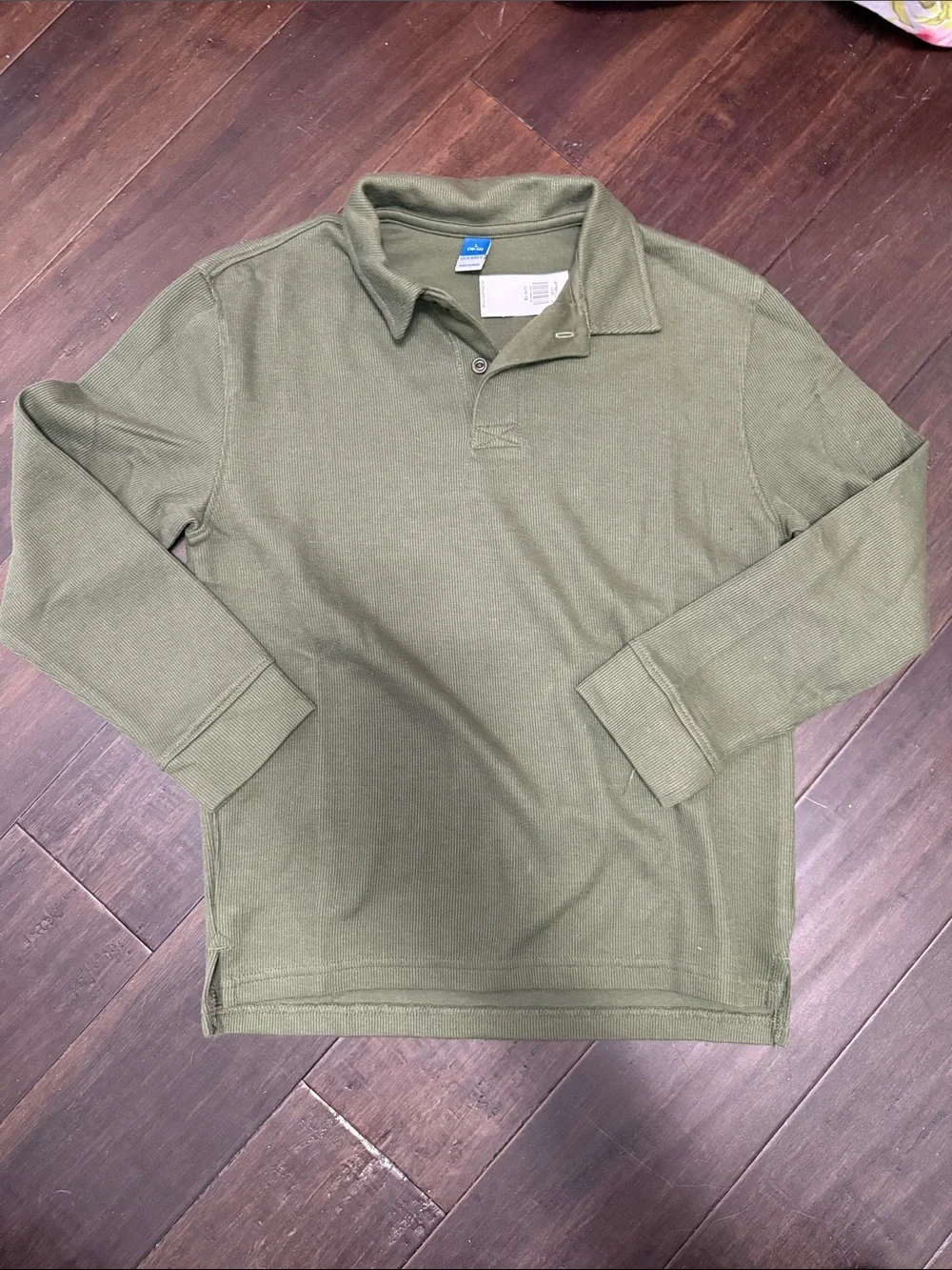 Old Navy Green Long Sleeve Polo Top